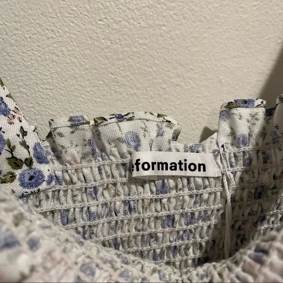 New Reformation Dawson dress in Pixie blue floral Small - Picture 8 of 10